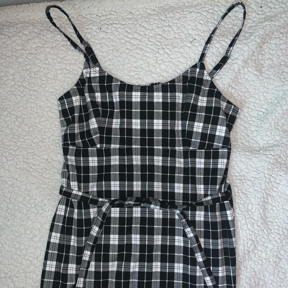 Brandy Melville Black Plaid Dress